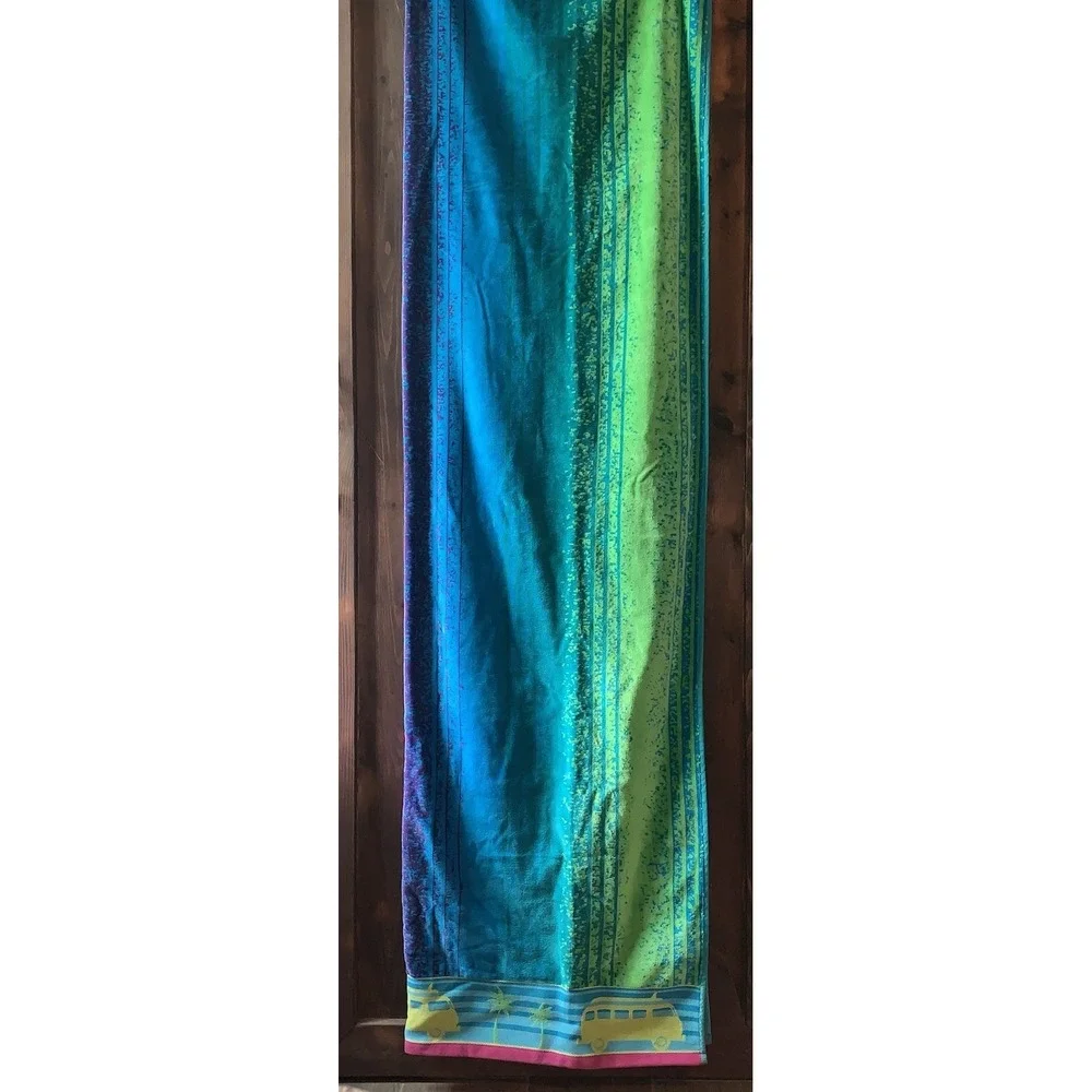 Resort‎ Living Beach Towel Rainbow Bus Thick Cotton Soft 72